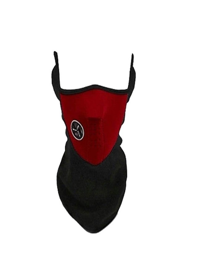 Futaba Outdoor Winter Fleece Half Face Mask - Red - Image 3